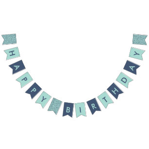 Teal and Navy Dots Bunting