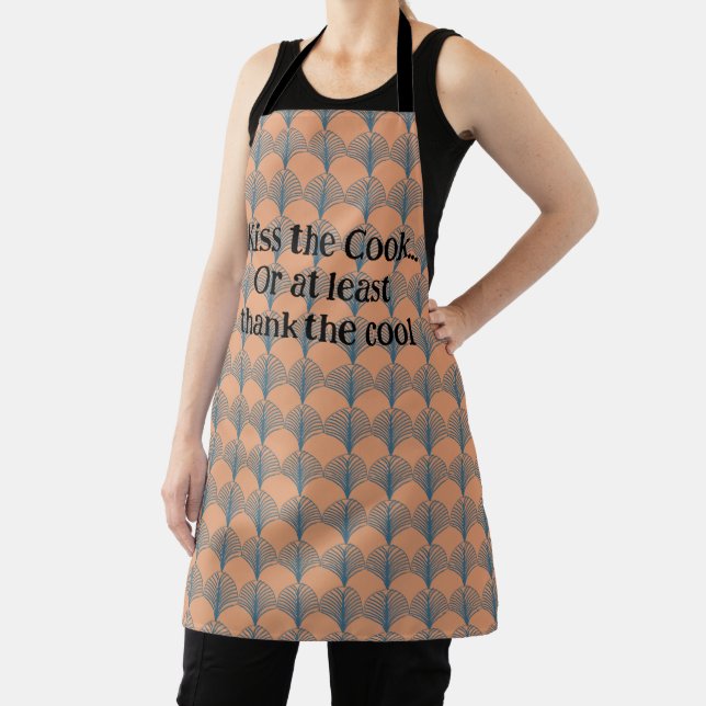 Teal and Orange Fans  Apron (Insitu)
