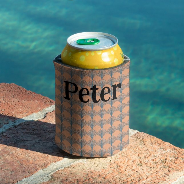 Teal and Orange Fans  Can Cooler (In Situ Pool)