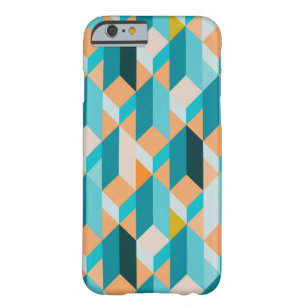 Teal And Orange Shapes Pattern Barely There iPhone 6 Case