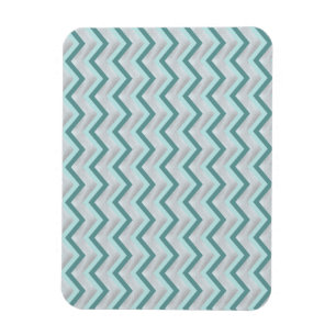 Teal and Pearls ZigZag Magnet