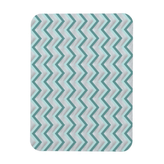 Teal and Pearls ZigZag Magnet (Vertical)