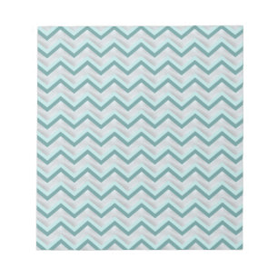 Teal and Pearls ZigZag Notepad