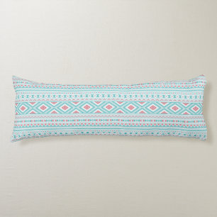 Teal and Pink Aztec Tribal Pattern Body Cushion