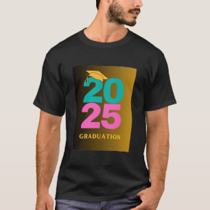 Teal and Pink Graduation Year 2025 Mens T-Shirt