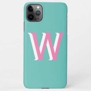 Teal and Pink Initial iPhone 11Pro Max Case