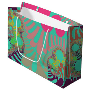 Teal and Pink Mod Large Gift Bag