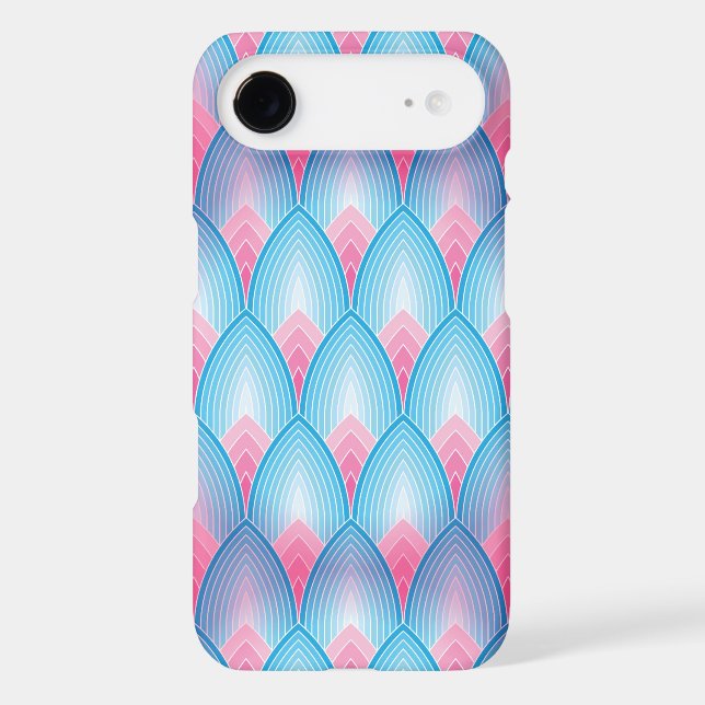Teal And Pink Petal Pattern Case-Mate iPhone Case (Back)