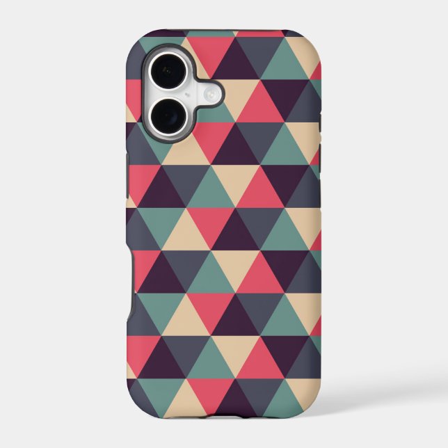 Teal And Pink Triangle Pattern (Back)