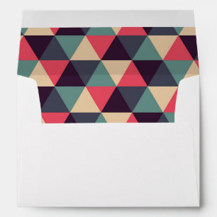 Teal And Pink Triangle Pattern Envelope
