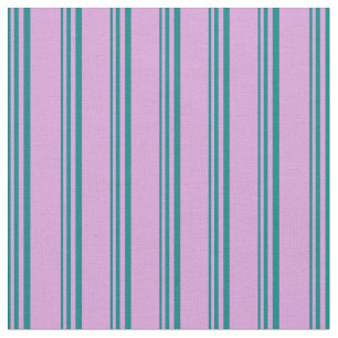 Teal and Plum Lined/Striped Pattern Fabric