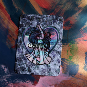 Teal and Purple Belly Dancer Love Heart       Card