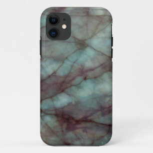 Teal and Purple Fluorite Marble iPhone 11 Case
