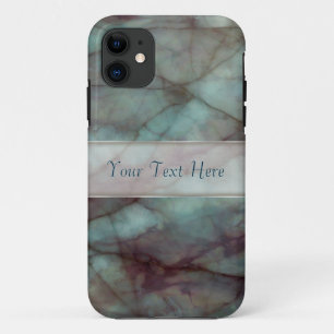 Teal and Purple Fluorite Marble iPhone 11 Case