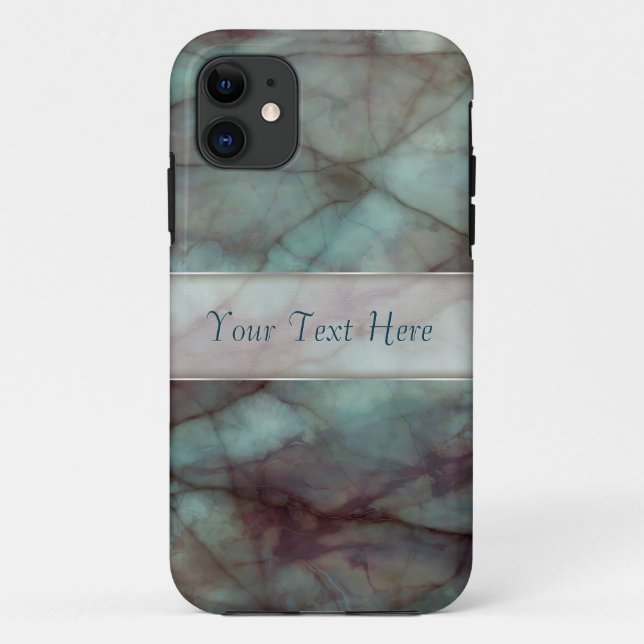 Teal and Purple Fluorite Marble Case-Mate iPhone Case (Back)