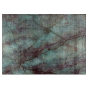 Teal and Purple Fluorite Marble Cutting Board