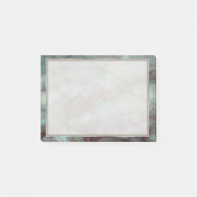 Teal and Purple Fluorite Marble Post-it Notes (Front)