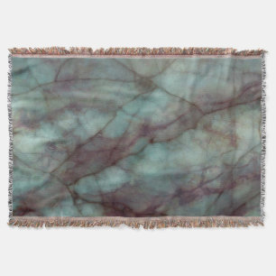 Teal and Purple Fluorite Marble Throw Blanket