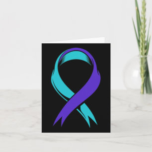 Teal And Purple Loss Of Husbynd Suicide Prevention Card