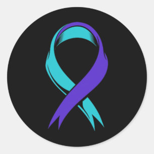 Teal And Purple Loss Of Niece Suicide Prevention A Classic Round Sticker