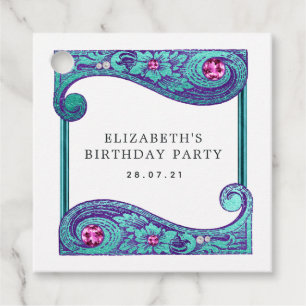 Teal and Purple Mermaid Treasure Ornamental Favour Tags