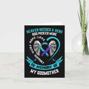 Teal And Purple Ribbon Suicide Awareness Shirt God Card