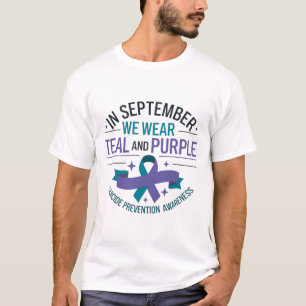 Teal And Purple September Suicide Prevention Aware T-Shirt