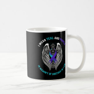 Teal And Purple Suicide Awareness Brother In Law C Coffee Mug