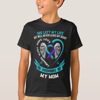 Teal And Purple Suicide Awareness Ribbon Mum Memor T-Shirt