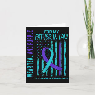 Teal And Purple Suicide Awareness Shirt Father In  Card