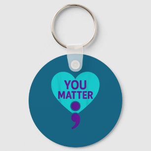 Teal And Purple Suicide Awareness Shirt You Semico Key Ring