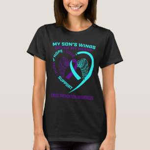 Teal and Purple Suicide Prevention Awareness Son H T-Shirt
