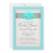 Teal and Silver Bridal Shower Invitations