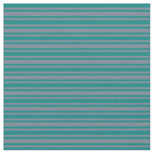 Teal and Slate Grey Coloured Striped Pattern Fabric