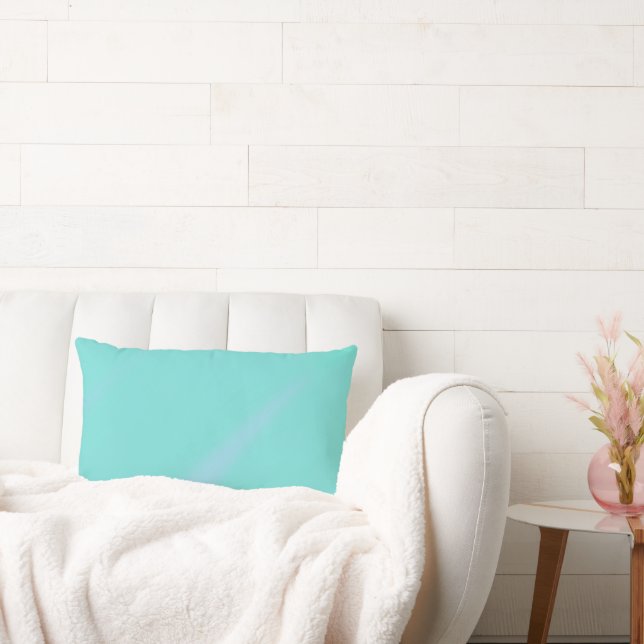 Teal and Turquoise Waves   Lumbar Cushion (Couch)