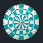 Teal And White Dartboard<br><div class="desc">Teal And White Dart Board</div>