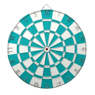Teal And White Dartboard