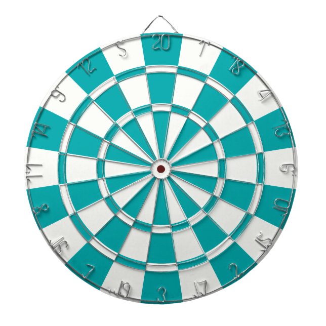 Teal And White Dartboard (Front)