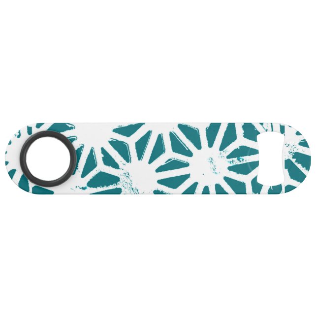 Teal and white geometric pattern (Front (Horizontal))