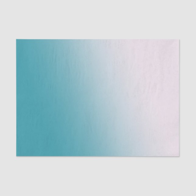 Teal and White Gradient Tissue Paper (Front)