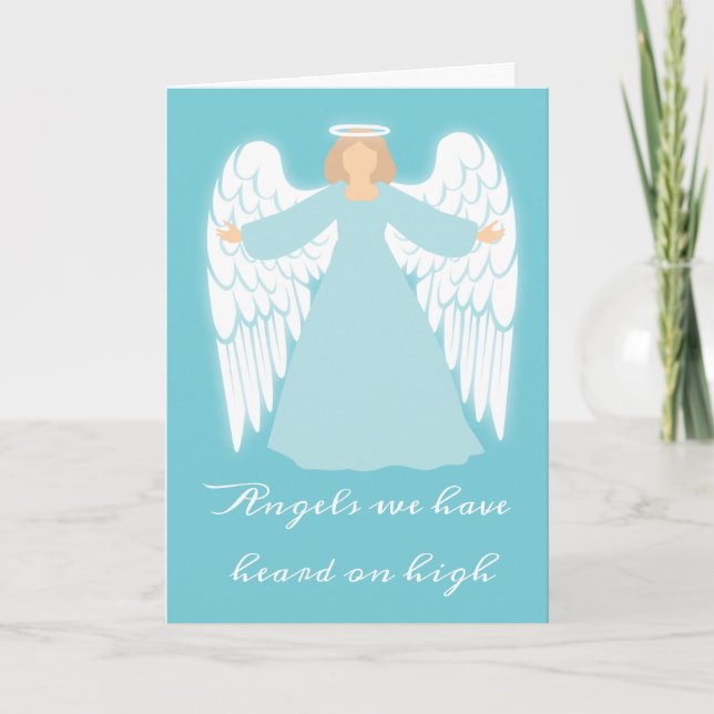 Teal Angel Holiday Card (Front)