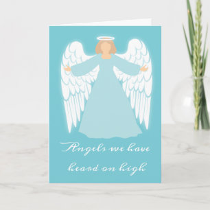 Teal Angel Holiday Card