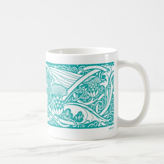 Teal Angel Vignette Mug (Right)