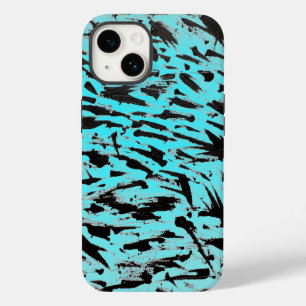 Teal Animal Print Abstract Case-Mate iPhone 14 Case