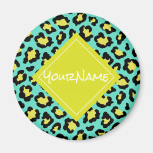 Teal Animal Print Magnet