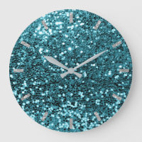 Teal Aqua Blue Sparkly Faux Glitter Grey