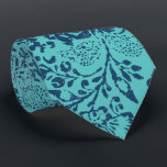 Teal & Aqua Blue Vintage Floral Wedding Tie<br><div class="desc">Vintage Floral Teal Gray and Aqua Blue Wedding Party Tie For the Guys.  Father of Bride,  Father of Groom,  Groomsman,  Best Man and Groom.   Farmhouse,  Cottage Chic,  Grand Millennial,  Rustic luxe, </div>