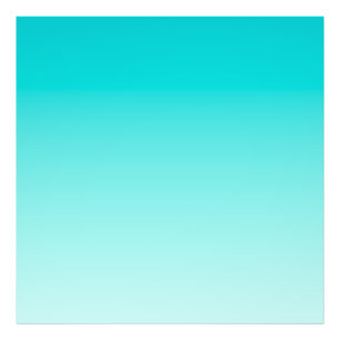 Teal aqua gradient photo print
