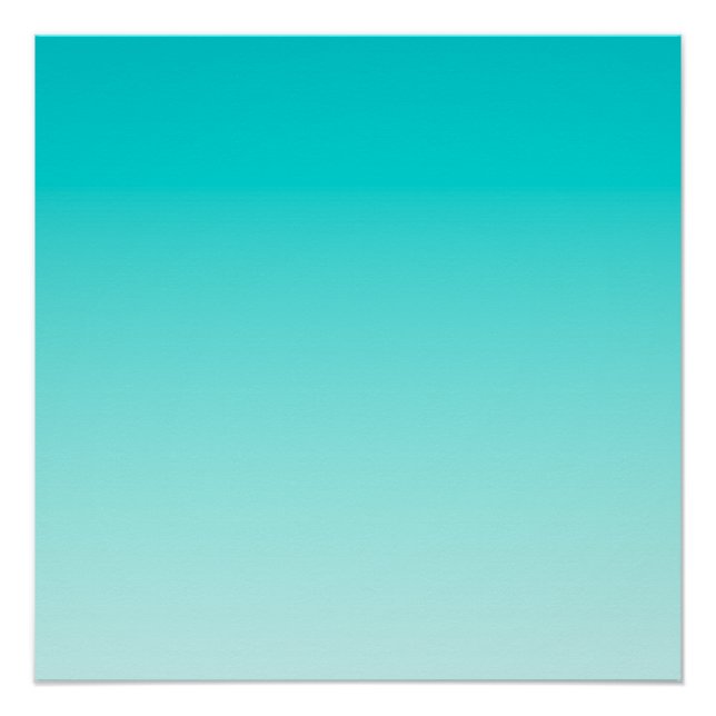 Teal aqua gradient poster (Front)