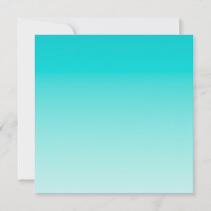 Teal aqua gradient thank you card